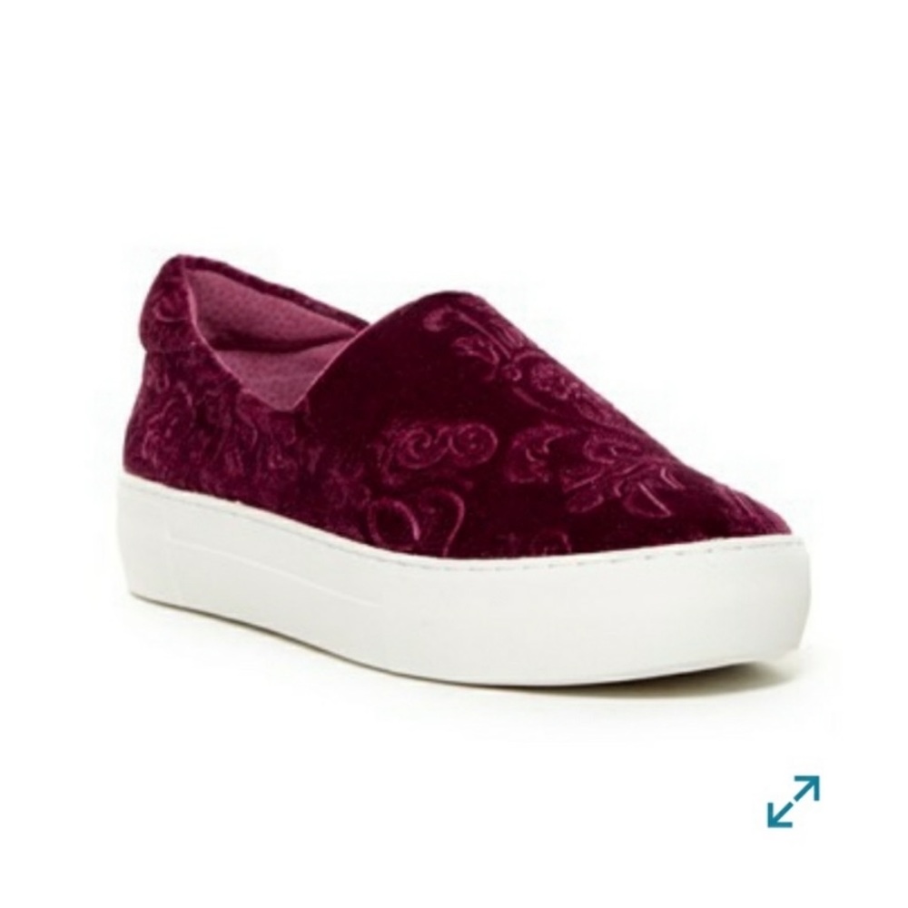 J/SLIDES Angelica Crushed Velvet Slip On Sneakers